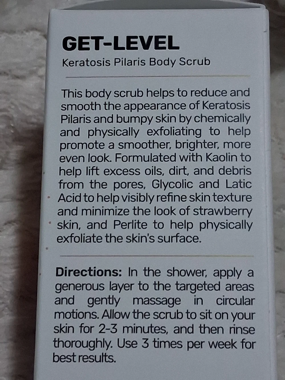 GET-LEVEL Keratolytic Pillars Body Scrub - Pink/Peach